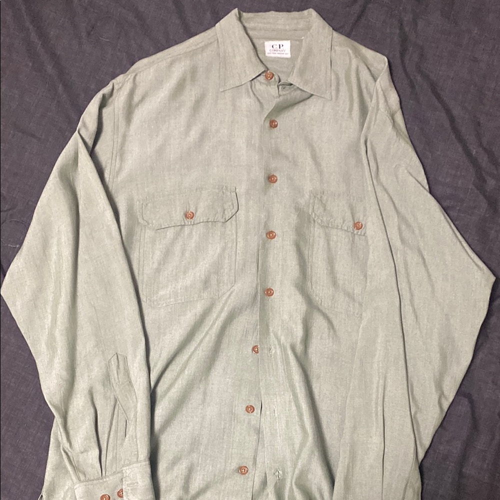 C.P. Company Green Casual Button Down Shirt
